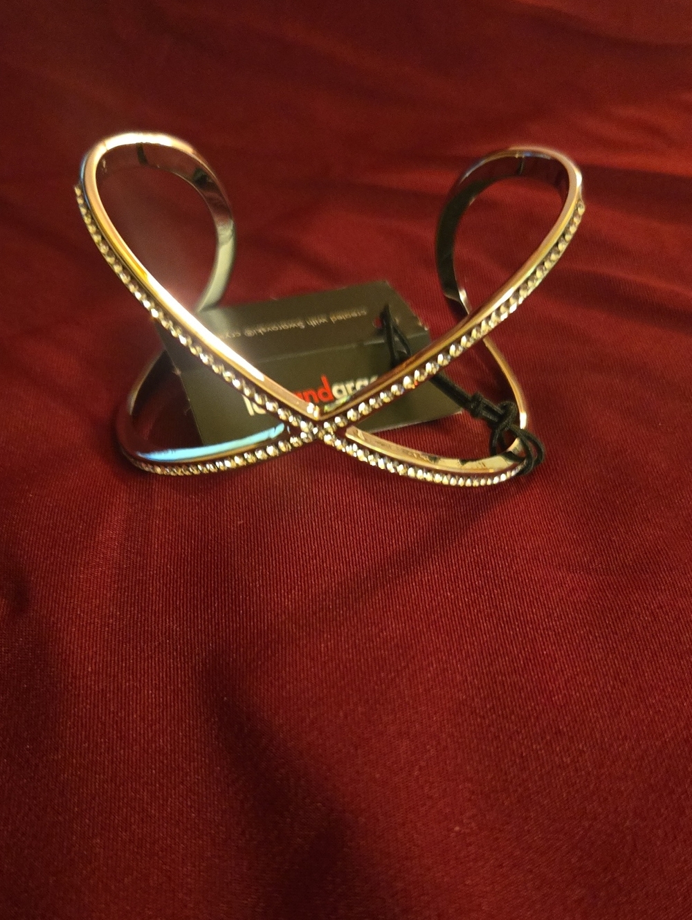Kendra Scott Gold Crisscross Hair Cuff with Crystal Accents